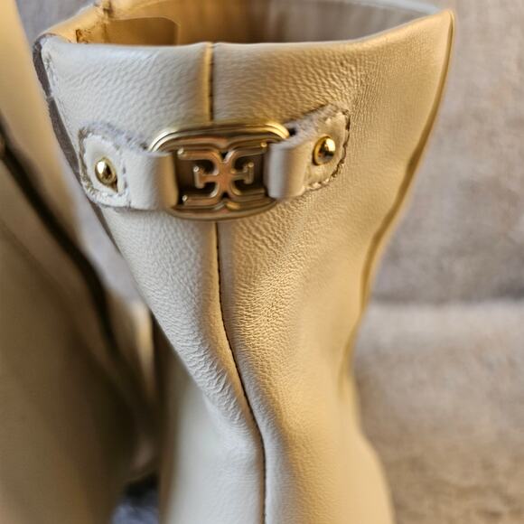 NEW Sam Edelman Women's Irie Side Zip Square Toe Ankle Bootie Size 9.5 Ivory - Picture 5 of 9